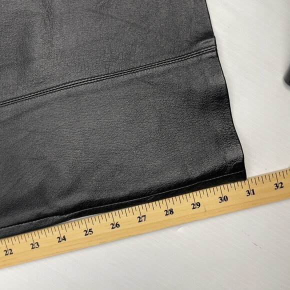 RTG VTG 100% Highβ Quality Leather High-Waist Regular Fit Black Pants Size 5 - Picture 3 of 10